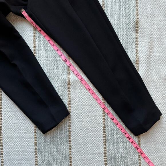 Brunello Cucinelli Black Virgin Wool Blend High Rise Pleated Trousers Women’s 8 - Picture 3 of 9